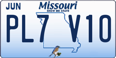MO license plate PL7V1O