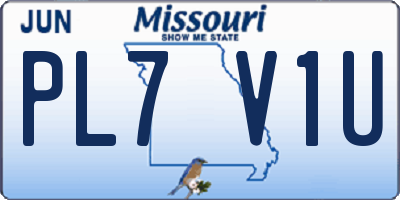 MO license plate PL7V1U