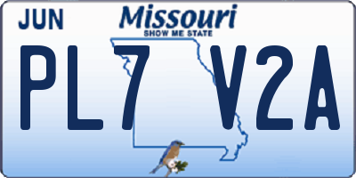 MO license plate PL7V2A