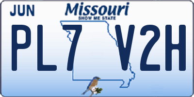 MO license plate PL7V2H