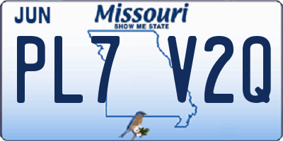 MO license plate PL7V2Q