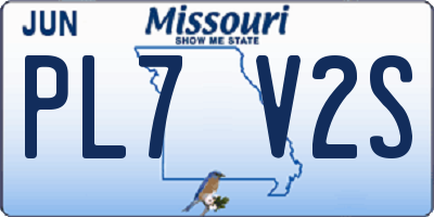 MO license plate PL7V2S