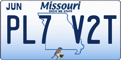 MO license plate PL7V2T