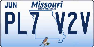 MO license plate PL7V2V