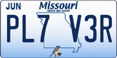 MO license plate PL7V3R