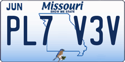 MO license plate PL7V3V