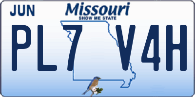 MO license plate PL7V4H