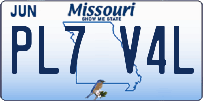 MO license plate PL7V4L