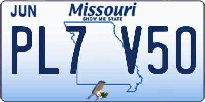 MO license plate PL7V5O