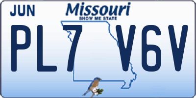 MO license plate PL7V6V