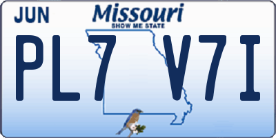 MO license plate PL7V7I