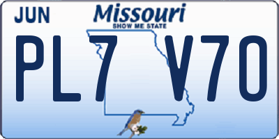 MO license plate PL7V7O