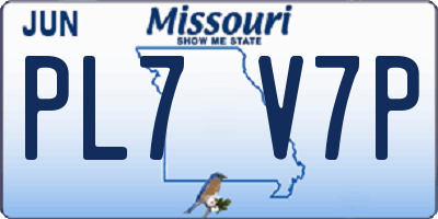MO license plate PL7V7P