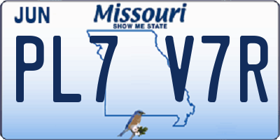 MO license plate PL7V7R