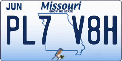 MO license plate PL7V8H