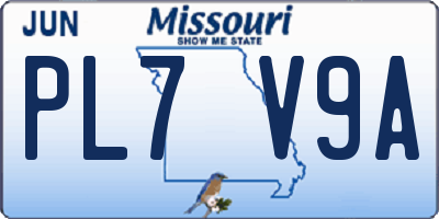 MO license plate PL7V9A