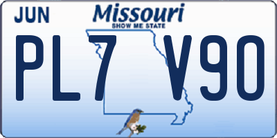 MO license plate PL7V9O