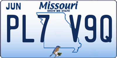 MO license plate PL7V9Q