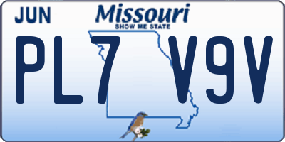 MO license plate PL7V9V