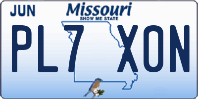MO license plate PL7X0N