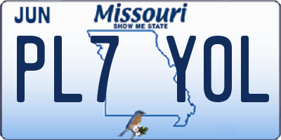 MO license plate PL7Y0L