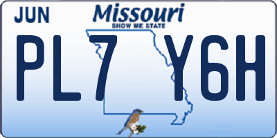 MO license plate PL7Y6H