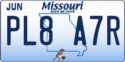 MO license plate PL8A7R