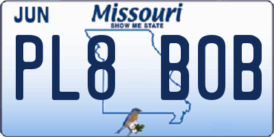 MO license plate PL8B0B