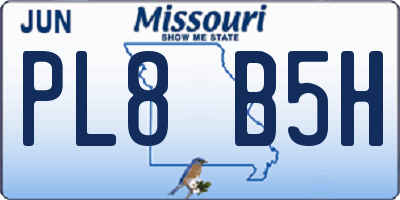 MO license plate PL8B5H