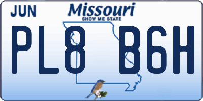 MO license plate PL8B6H