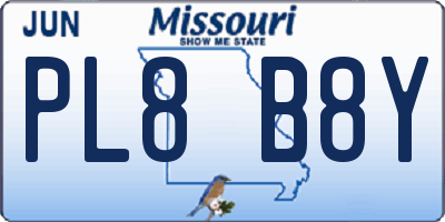 MO license plate PL8B8Y