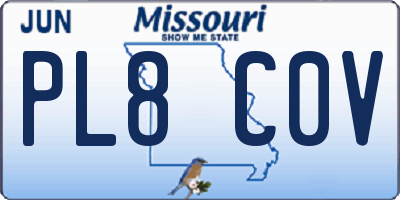 MO license plate PL8C0V