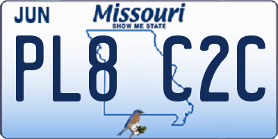 MO license plate PL8C2C