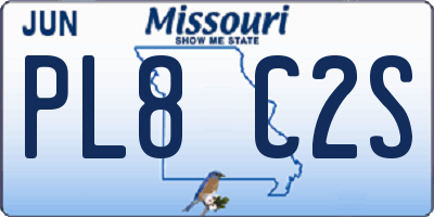 MO license plate PL8C2S