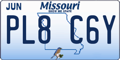 MO license plate PL8C6Y