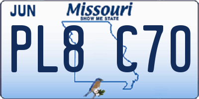 MO license plate PL8C7O