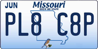 MO license plate PL8C8P