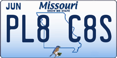 MO license plate PL8C8S