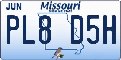 MO license plate PL8D5H
