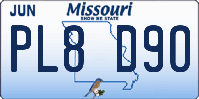 MO license plate PL8D9O
