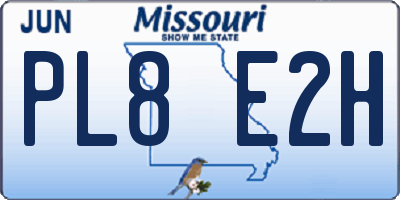 MO license plate PL8E2H