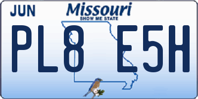 MO license plate PL8E5H