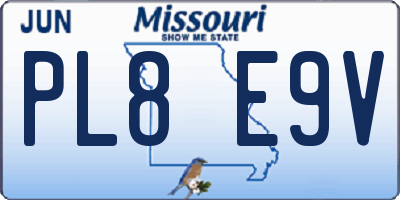 MO license plate PL8E9V