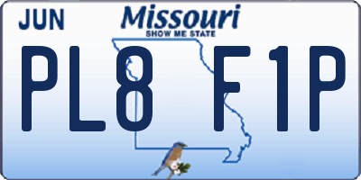 MO license plate PL8F1P