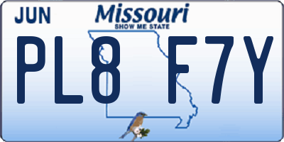 MO license plate PL8F7Y
