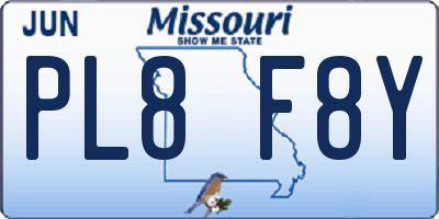 MO license plate PL8F8Y