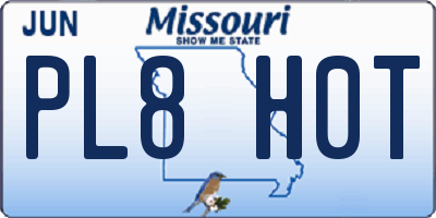 MO license plate PL8H0T
