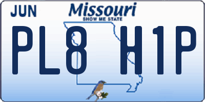 MO license plate PL8H1P