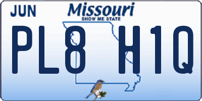 MO license plate PL8H1Q
