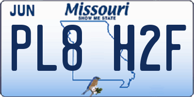 MO license plate PL8H2F